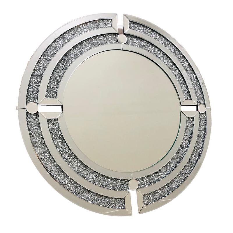 M1050 Wall Mirror Decorative Round Gold - Quality Rugs and Furniture