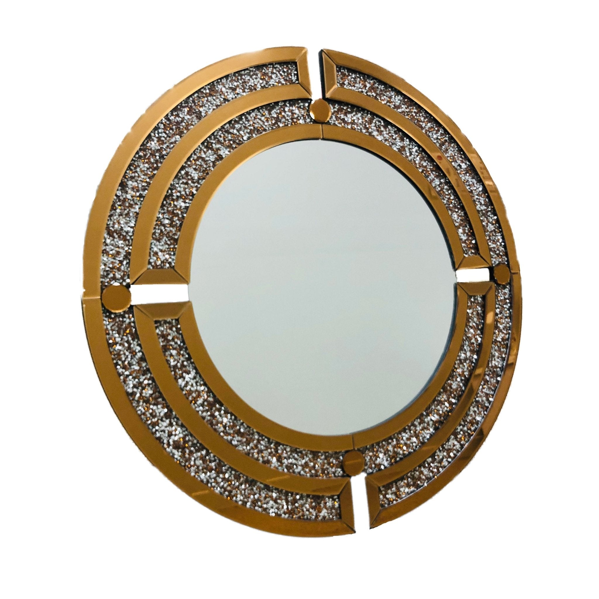 M1050 Wall Mirror Decorative Round Silver - Quality Rugs and Furniture