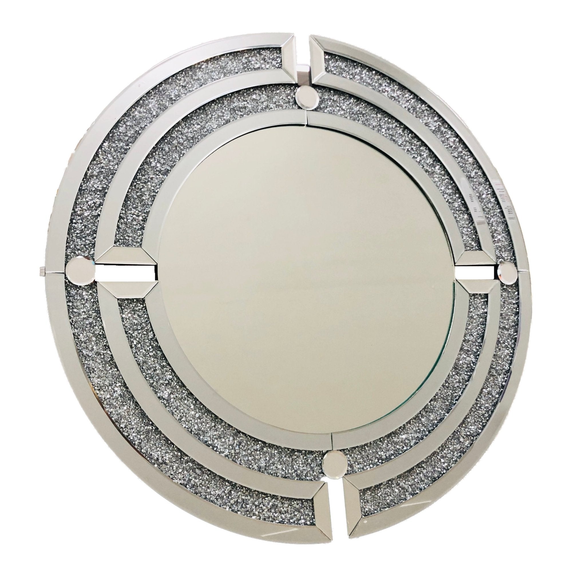 M1050 Wall Mirror Decorative Round Silver - Quality Rugs and Furniture