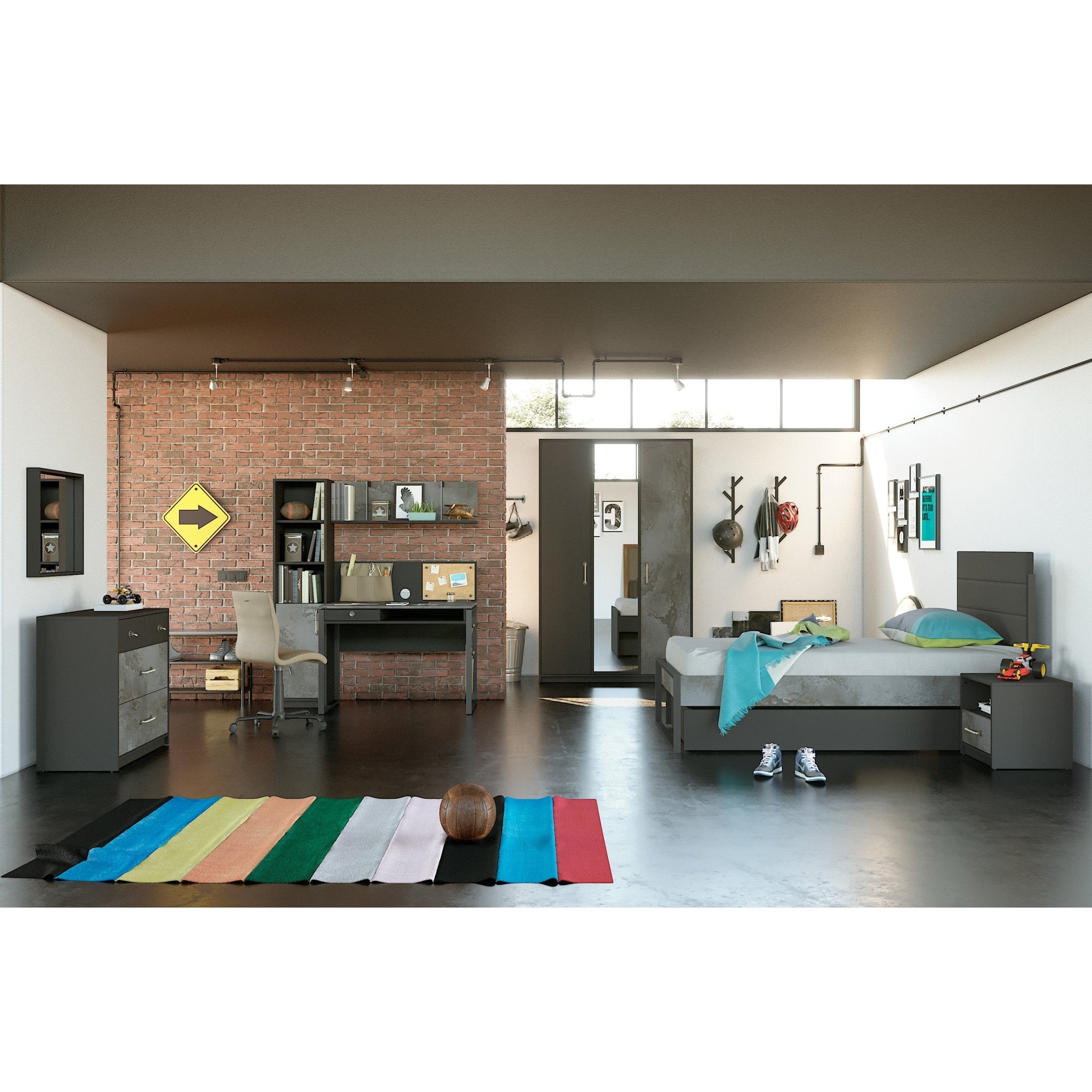 Nova Study Desk Black - Quality Rugs and Furniture