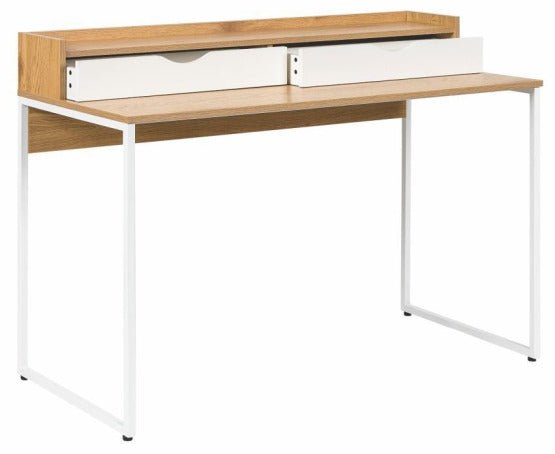 Rhone Desk with 2 Drws Particle board and Melamine - Quality Rugs and Furniture