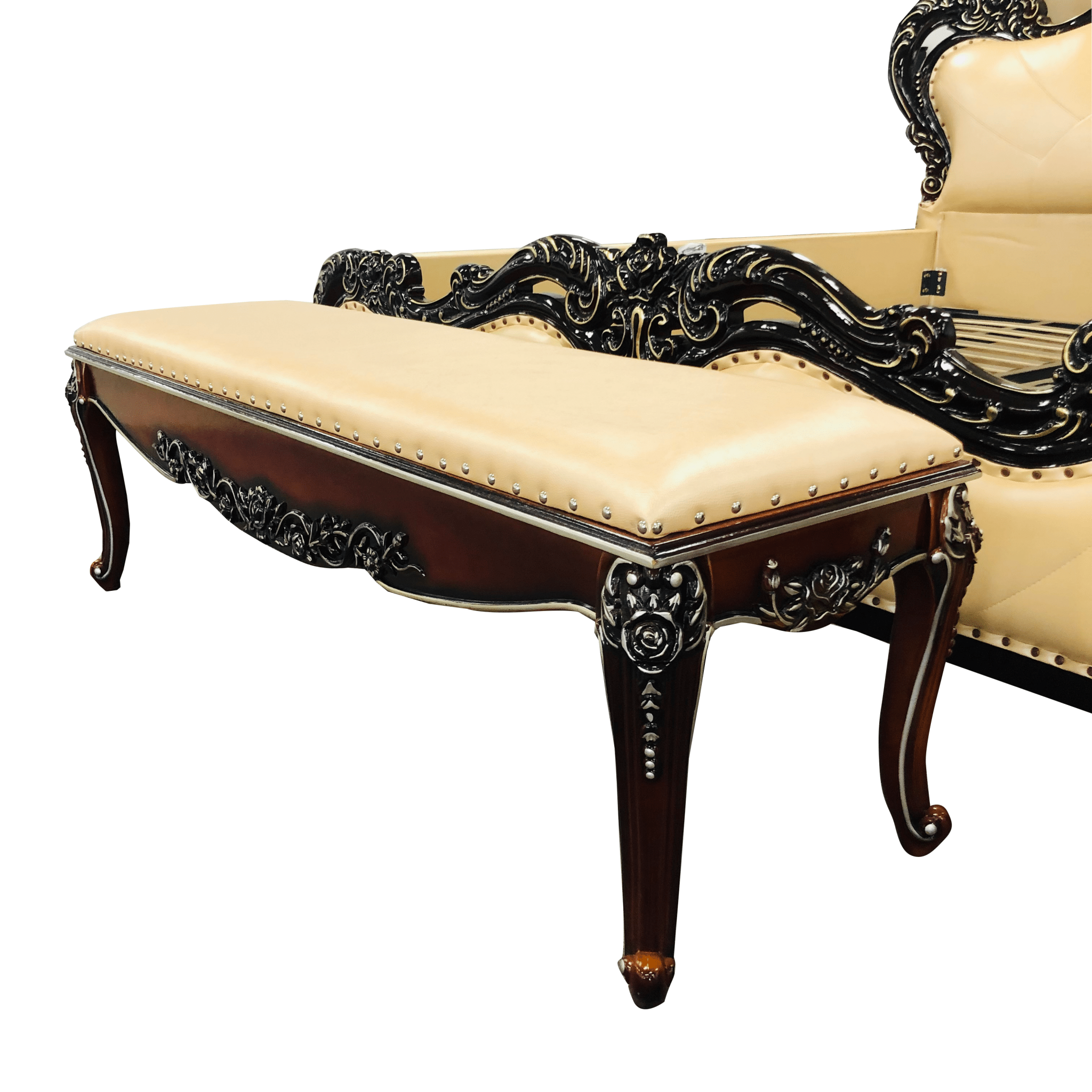 Tai Zi 8 Leather Bedroom Suite Luxury Modern Gold - Quality Rugs and Furniture