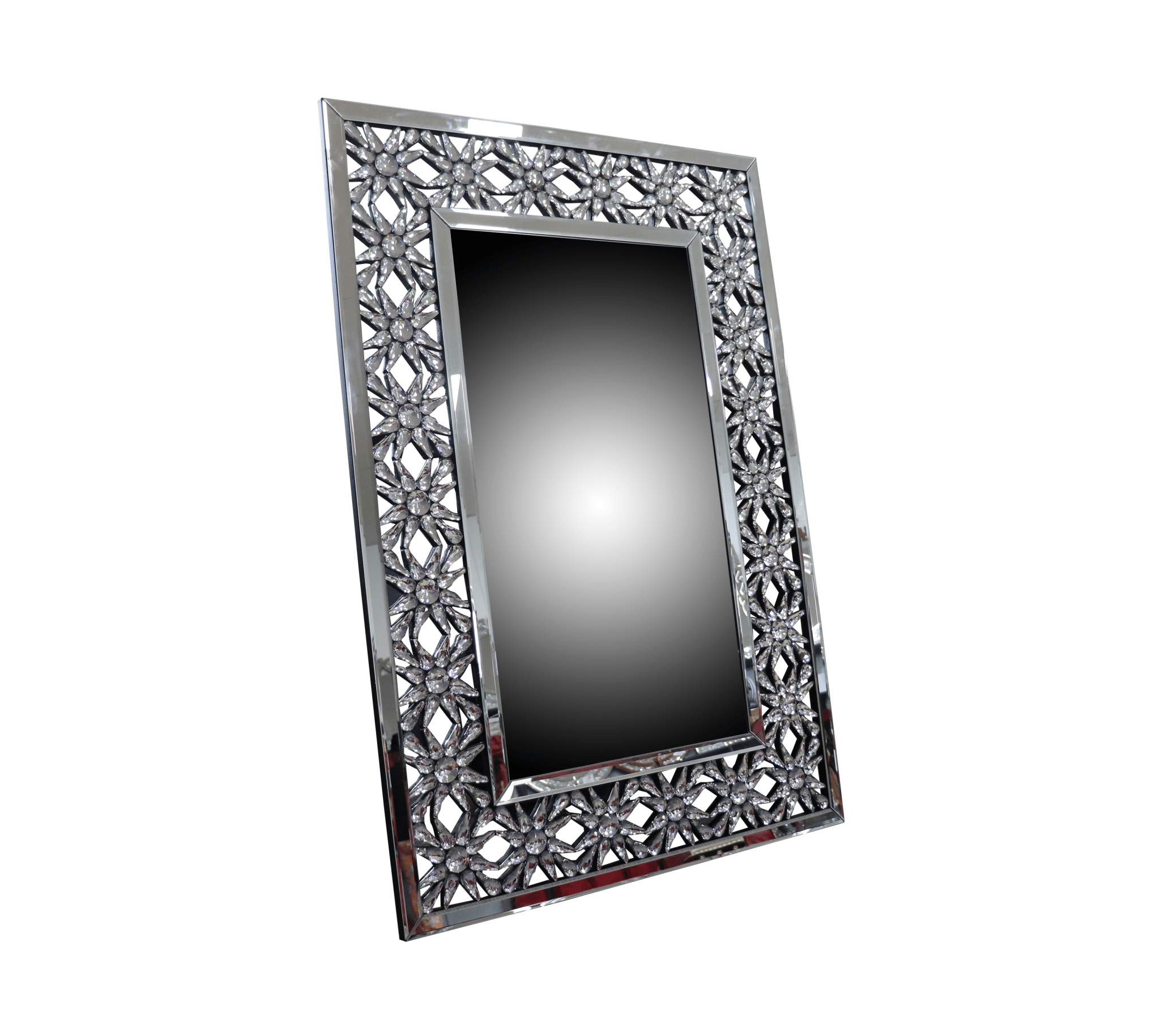 Thea Wall Mirror Decorative Rectangle Silver - Quality Rugs and Furniture