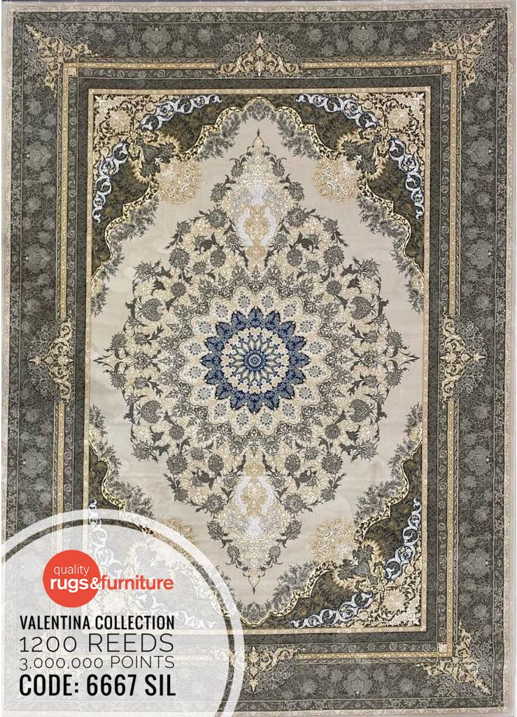 Valentina 6667 SIL Persian Traditional Area Rug - Quality Rugs and Furniture