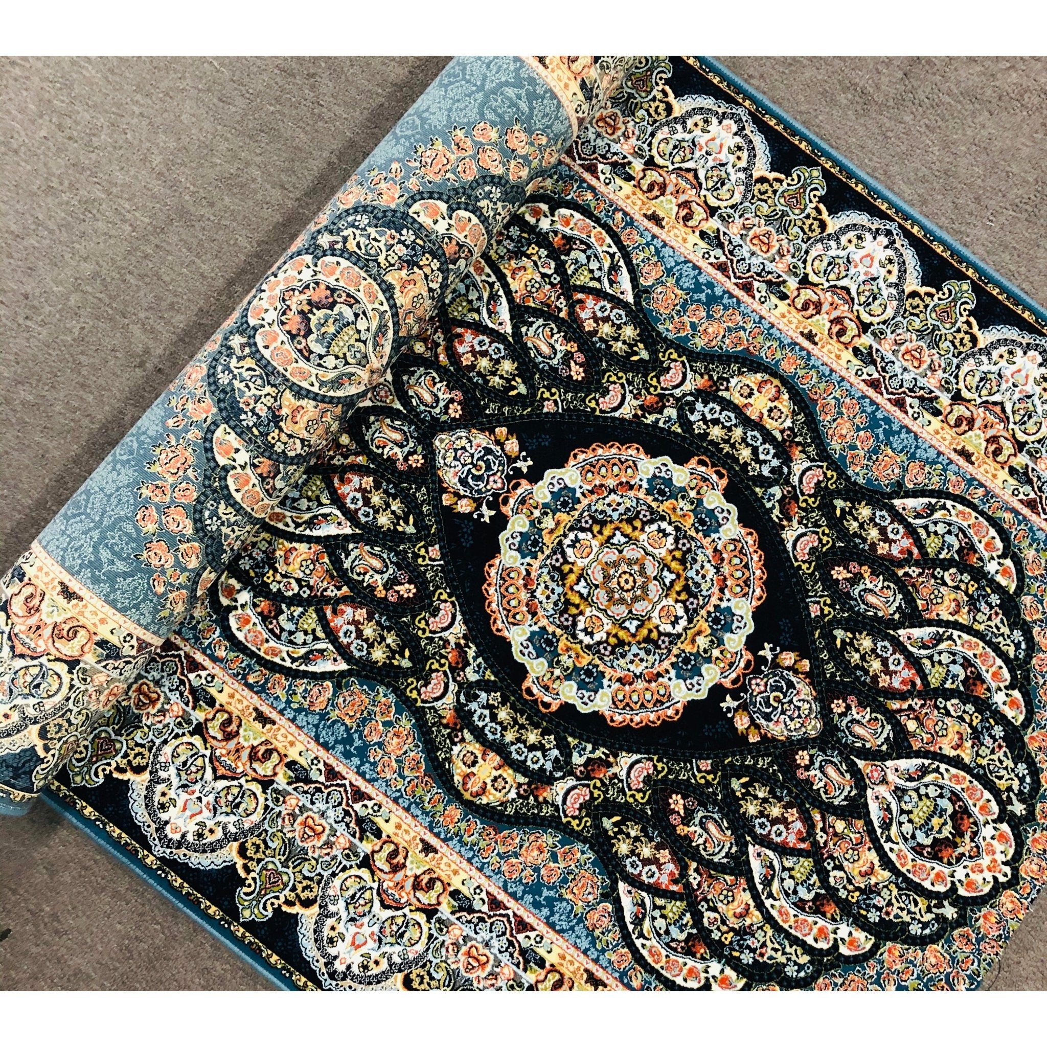 Zartosht 3780 Hallway Runner Dark Blue - Quality Rugs and Furniture