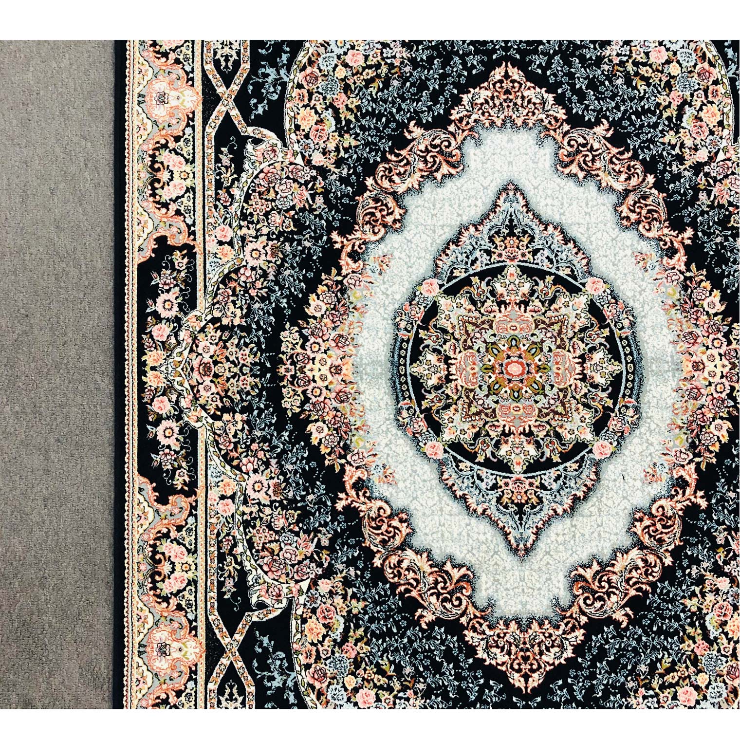 Zartosht 4770 Hallway Runner Navy Traditional Rug - Quality Rugs and Furniture