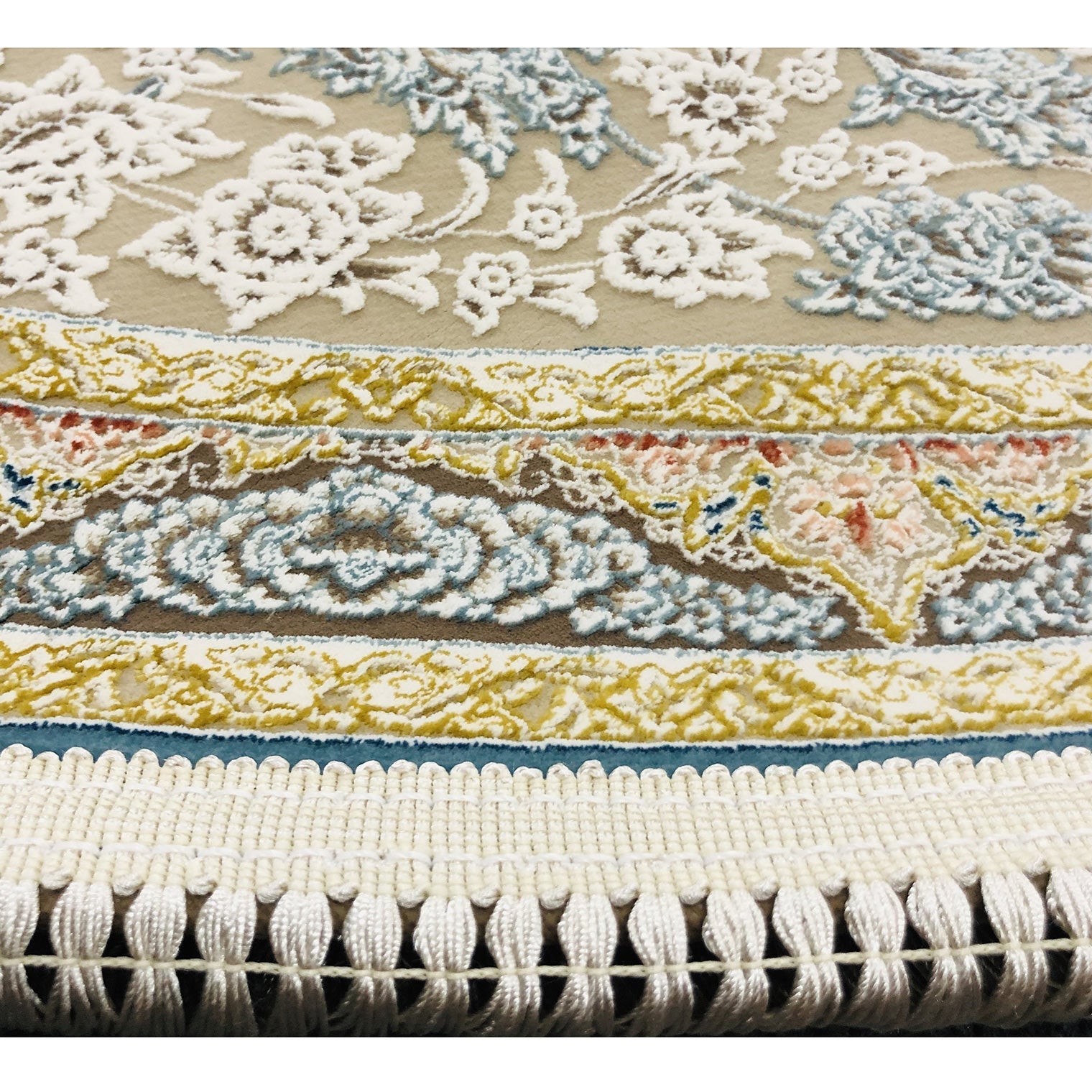 Zartosht 5252 Cream Round Persian Traditional Rug - Quality Rugs and Furniture