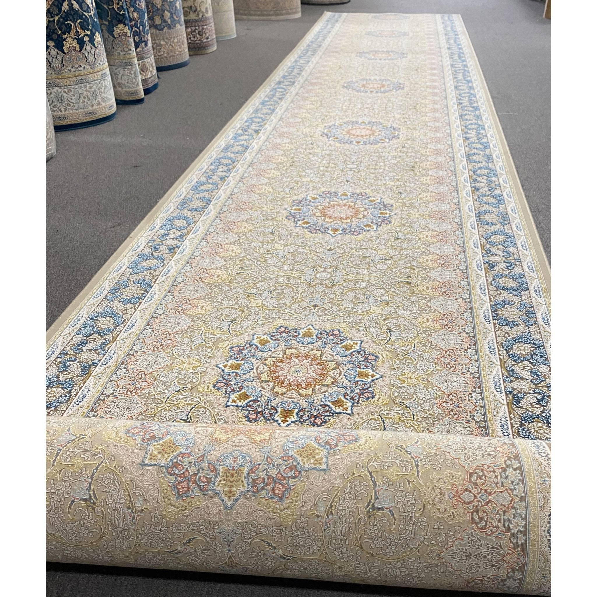 Zartosht 5252 Hallway Runner Beige Persian Traditional Rug - Quality Rugs and Furniture