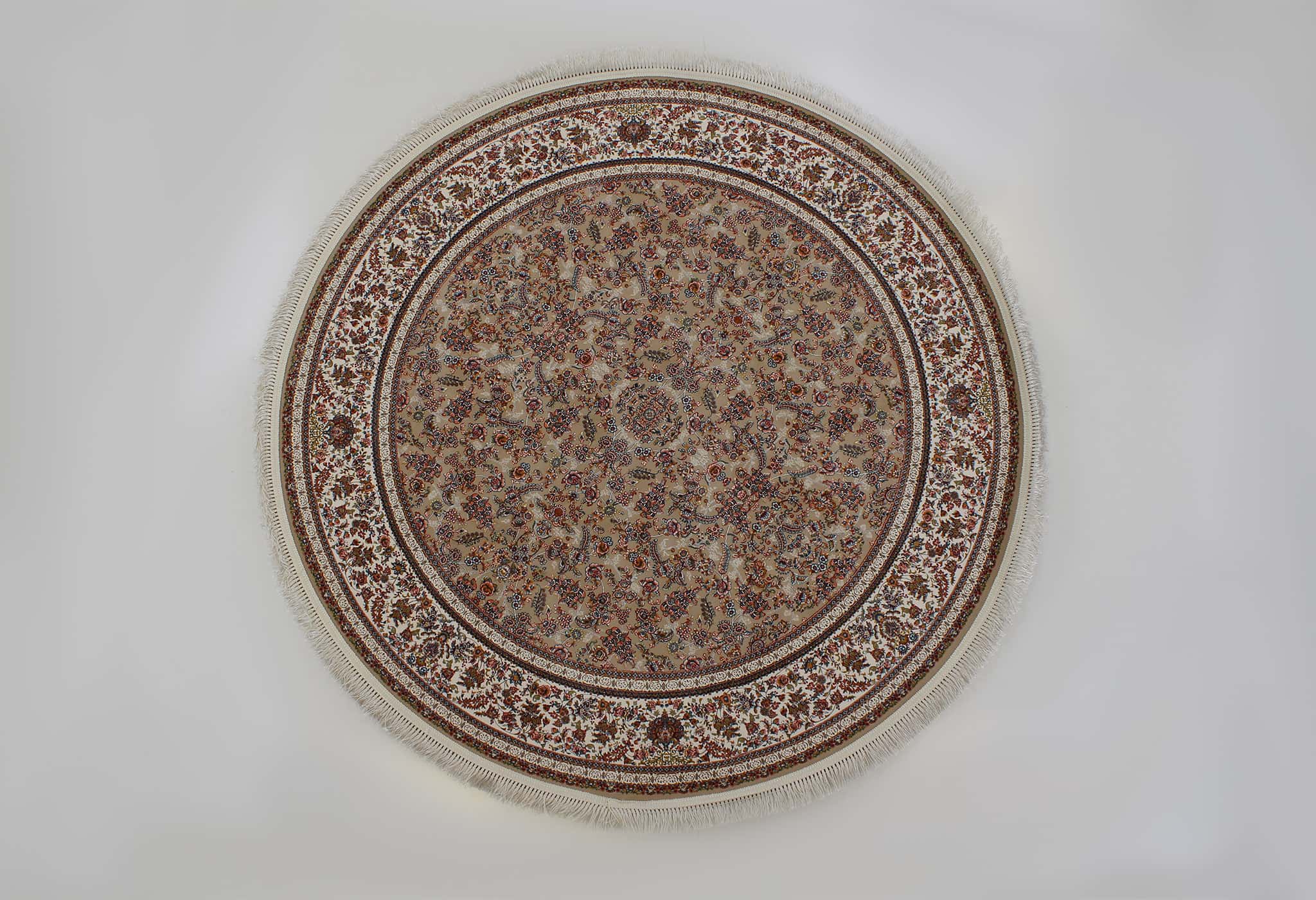 Zartosht 5330 Beige Round Persian Traditional Rug - Quality Rugs and Furniture