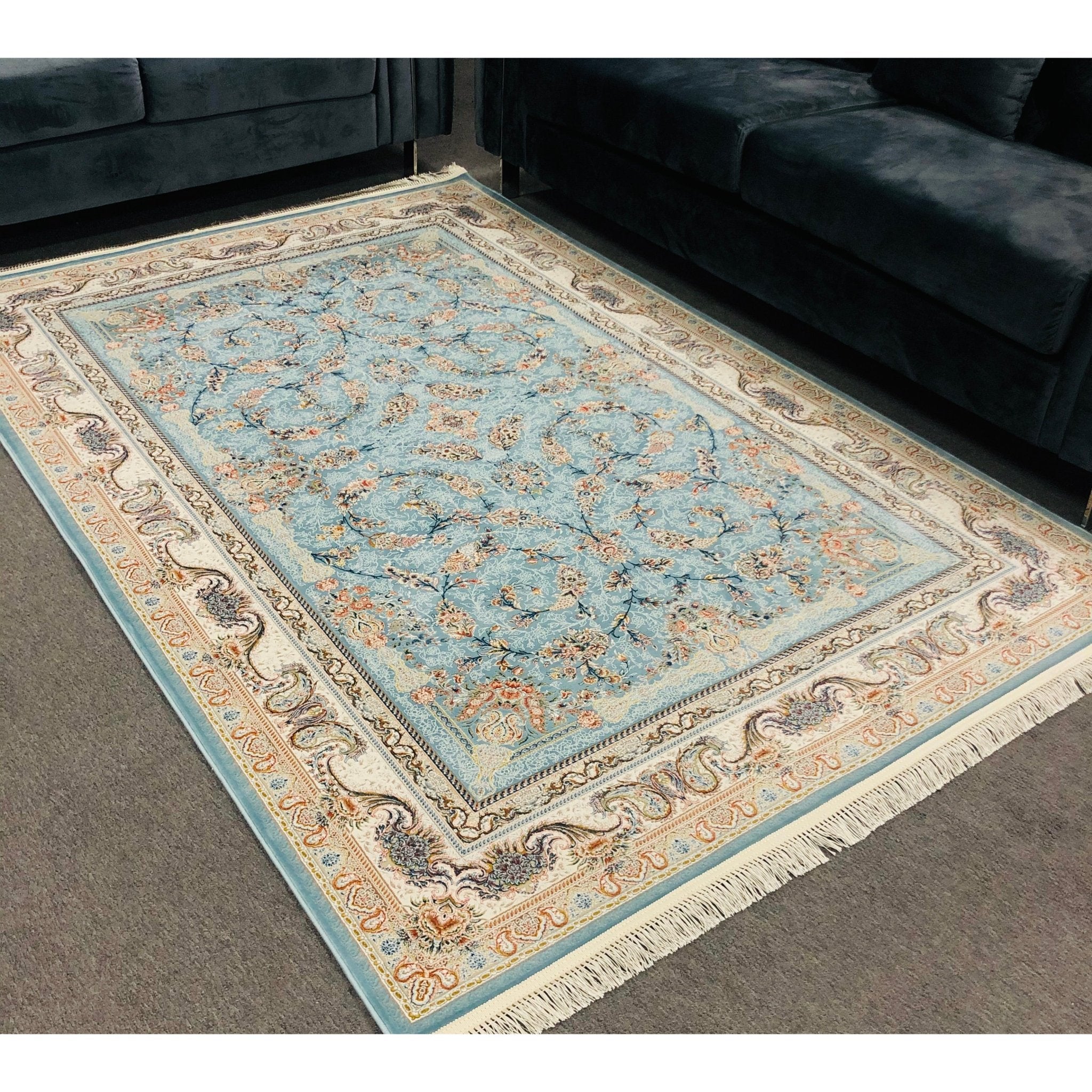 Zartosht 5333 Hallway Runner Blue Persian Traditional Rug - Quality Rugs and Furniture