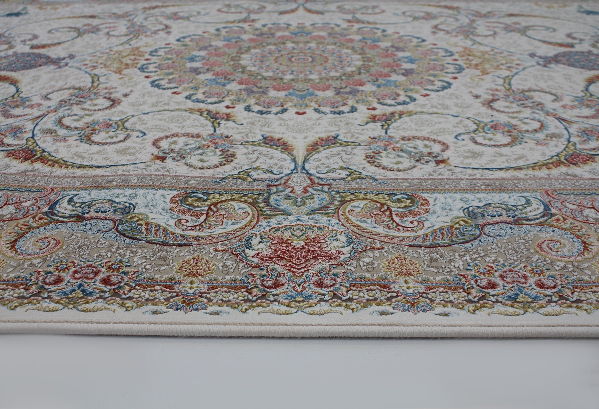 Zartosht 6090 Hallway Runner Cream Persian Traditional Rug - Quality Rugs and Furniture