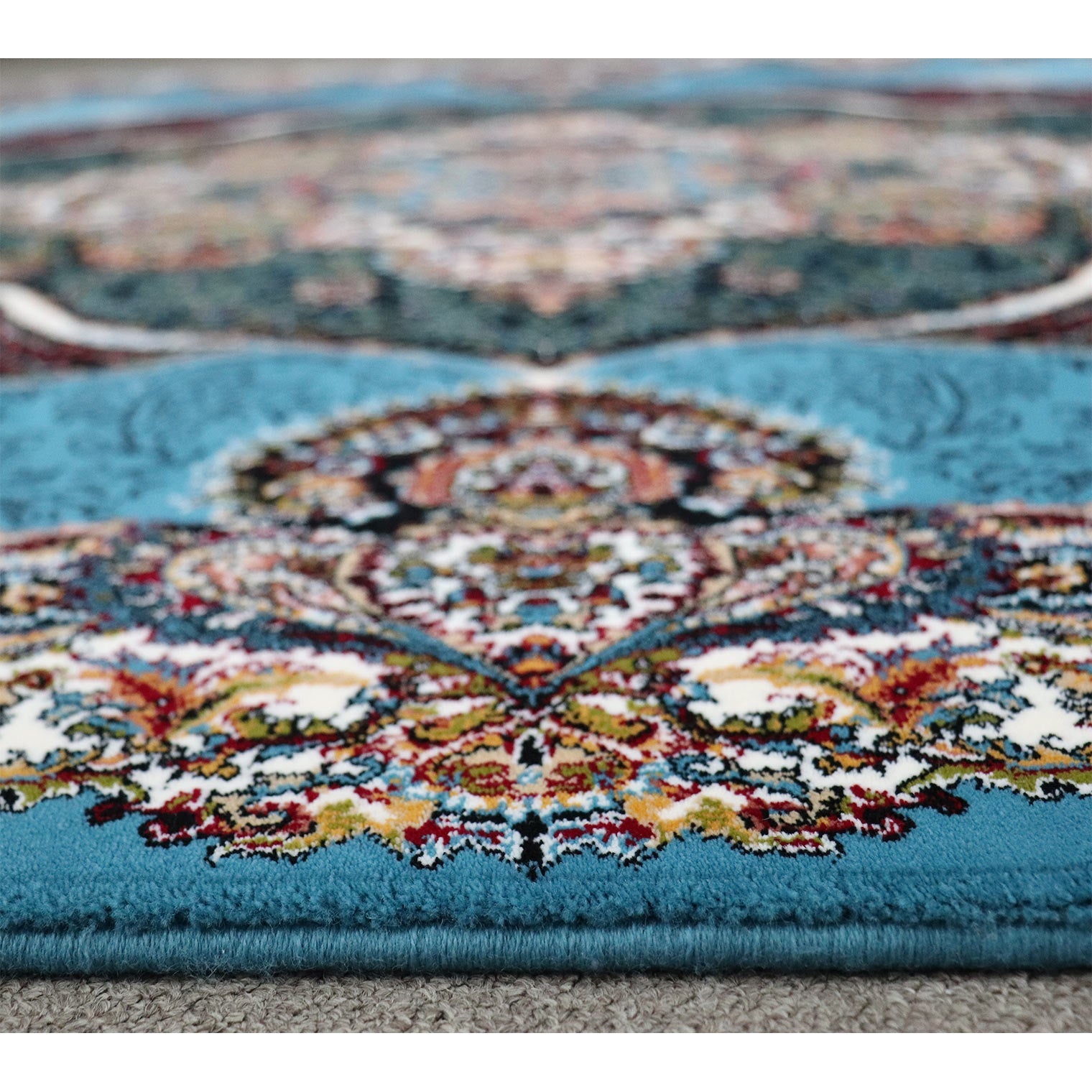 Zomorod 25050 Blue Hallway Runner Traditional Rug - Quality Rugs and Furniture