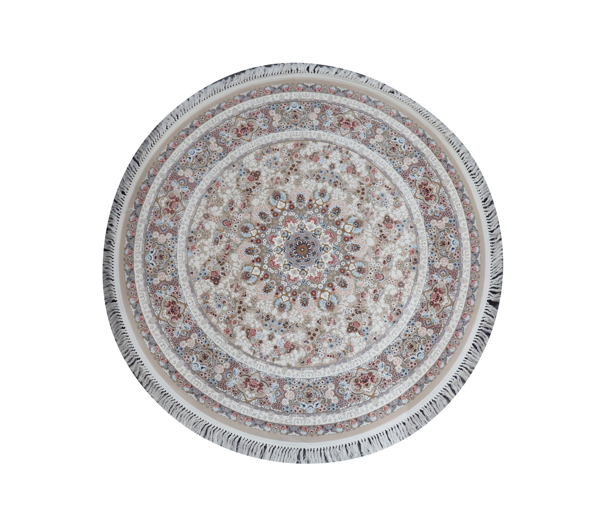 Zomorod 37005 Beige Round Traditional Rug - Quality Rugs and Furniture