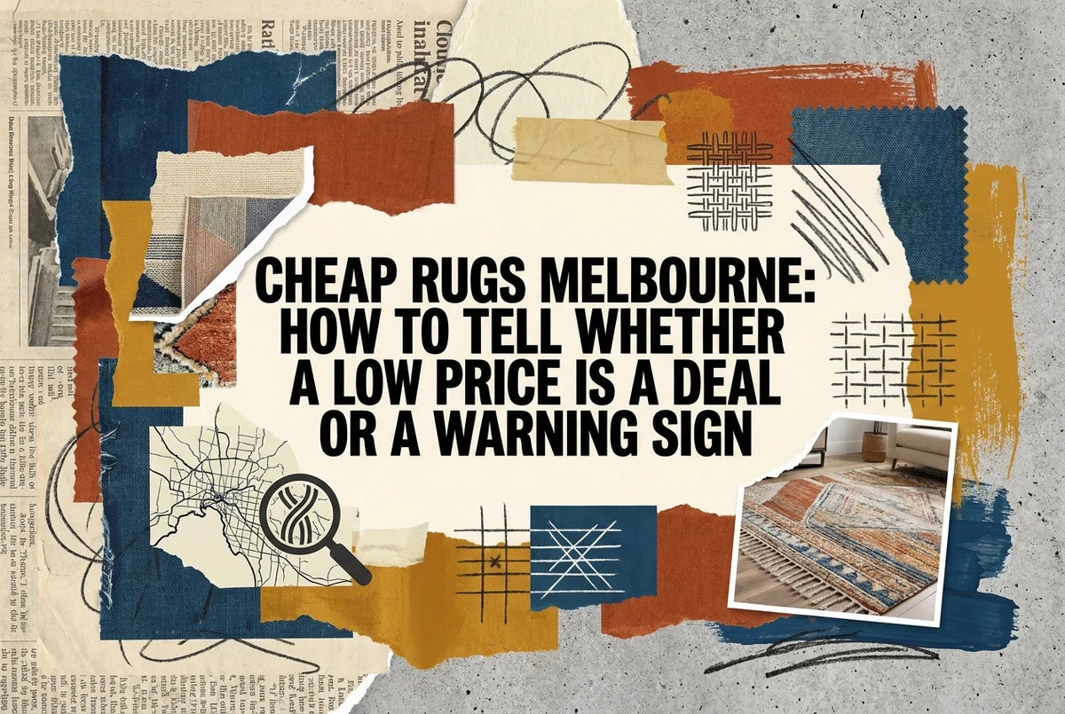 Professional header image for list-based article: Cheap Rugs Melbourne: How to Tell Whether a Low Price Is ...