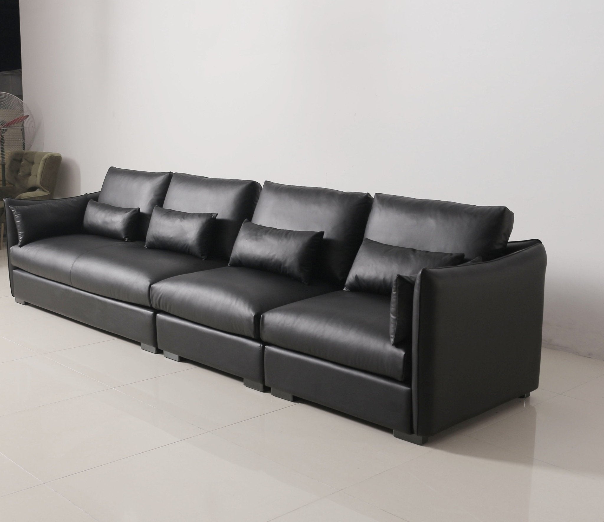 Genuine leather sofa set at Quality Rugs and Furniture