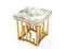 New Stela Side Table Marble Top Stainless Steel Base Gold