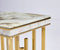 New Stela Side Table Marble Top Stainless Steel Base Gold