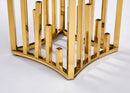 New Stela Side Table Marble Top Stainless Steel Base Gold