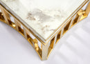 New Stela Side Table Marble Top Stainless Steel Base Gold