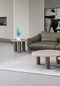 Luner Modern Golden Marble Top Stainless Steel Base Side Table