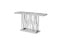 Kaia Console Table Stainless Steel Base Marble Top Silver