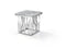 Kaia Stainless Steel Base Marble Top Side Table Silver