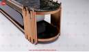 Kylie Tv Unit Stainless Steel Base Marble Top Decorative Rose Gold