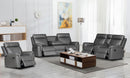 Logan Modern Manual Recliner Sofa Set Dark Grey