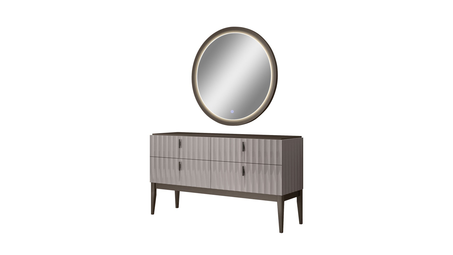 Lliya Modern Bedroom Suite Flannel Grey Bed SetBedroom Furniture SetsQuality Rugs and Furniture