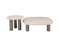 Luner Modern Golden Marble Top Stainless Steel Base Coffee Table