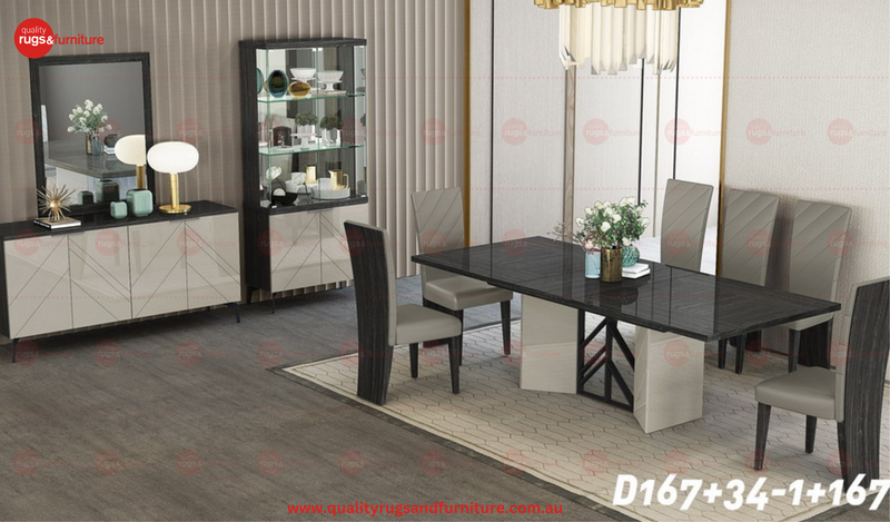 Eden Modern Luxury Dining Table Grey Angley