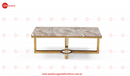 Grace Stainless Steel Base with Marble Top Coffee Table Gold