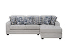 Uluru Modern Light Grey Fabric Sofa Set with Right Chaise