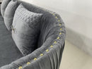 Ema Modern Fabric Sofa Set Dark Grey