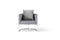 Rose Fabric Stainless Steel Modern Accent Chair Grey Silver