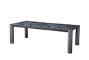 Lapis Modern Blue Marble Top Stainless Steel base Dining Table
