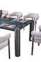 Lapis Modern Blue Marble Top Stainless Steel base Dining Table