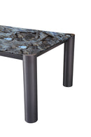Lapis Modern Blue Marble Top Stainless Steel base Dining Table