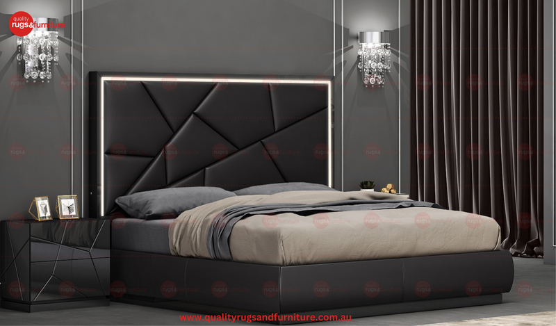 Andes deco leather bed deals