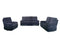 Elysium Electronic Recliner Sofa Set in Black Fabric