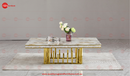 New Stela Coffee Table Marble Top Stainless Steel Base Gold