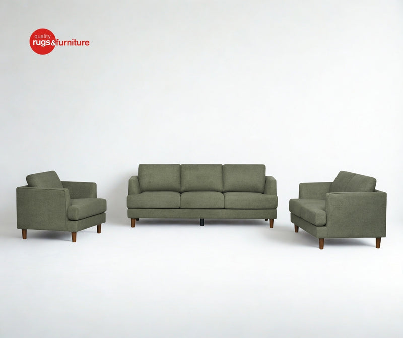 Byron Fabric Modern Sofa Set Green