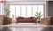 Romance Velvet Modern Sofa Set Cream Grey