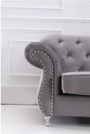 Novah Fabric Sofa Set Grey