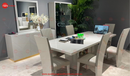 Isla Modern Luxury Dining Table Grey Lacquer