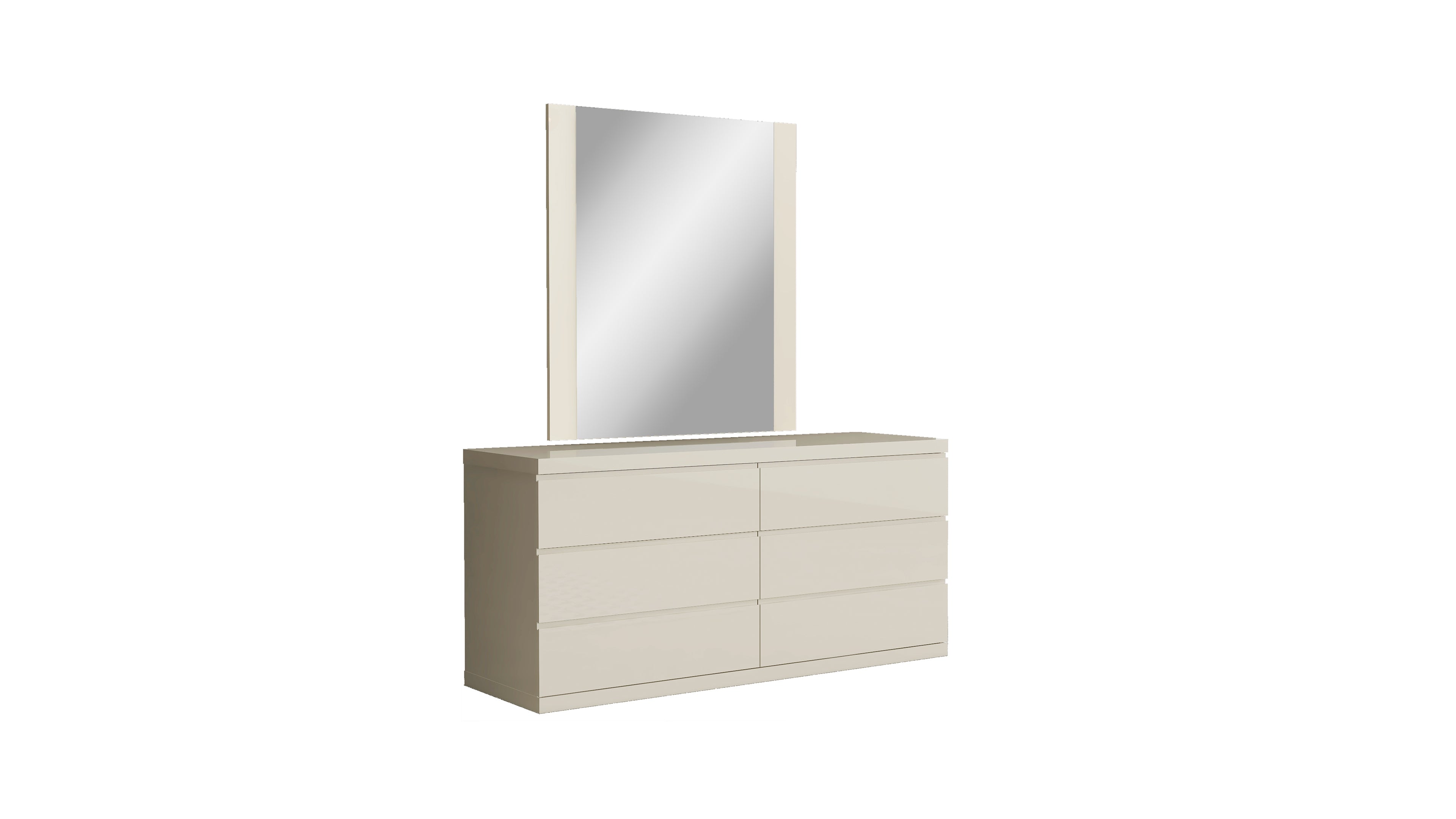 Selena Bedroom Suite Luxury Modern Bed Beige Lacquer