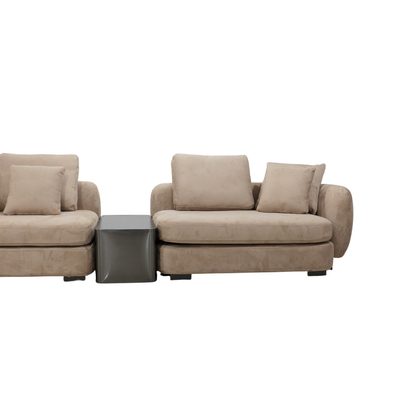 Oasis Modern Nubuck Fabric Sofa Set