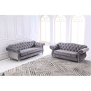 Novah Fabric Sofa Set Grey