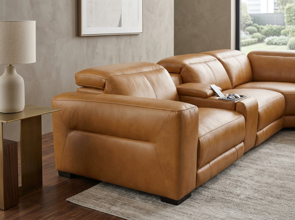 Hazel Recliner Corner Leather Sofa | Dandenong & Hoppers Crossing