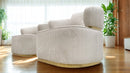 Tanya Luxury Modern Velvet Sofa Set Beige Gold